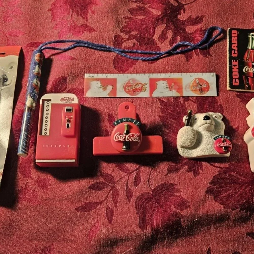 Vintage 90's Coca Cola Collectors Bundle, Set of Eight Items!